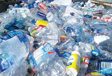 plastic bottles trash