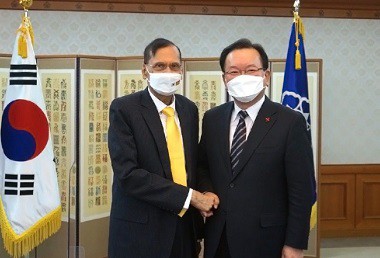 Medienmitteilung - Außenminister von Sri Lanka trifft Premierminister der Republik Korea